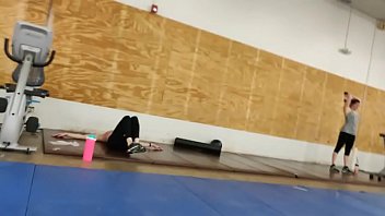 Preview 1 of Jucky Joy - Asian in black leggings at gym