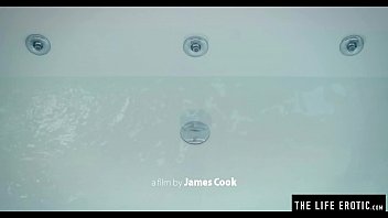 Preview 1 of Lunar Beam - Little blonde girl fingers her ass and pussy in the tub