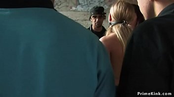 Preview 3 of Me Force Fucking My Boss - Handcuffed blonde anal fucked in public bus