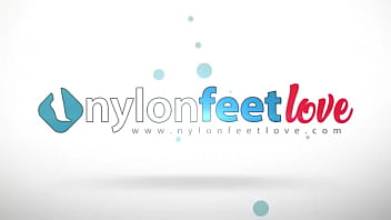 Preview 1 of Com Sin Mom - Secretary takes off heels and shows feet in black nylons
