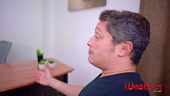 Preview 1 of Bokep Sabrina Banks - The guy was caught watching porn during the job interview,  but the woman gets horny and has hot sex with the lucky guy - Rafella and Erick Fire