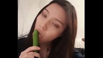 Preview 2 of Piss Lady Cade - Asian Girl Sucks Cucumber