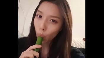 Preview 3 of Piss Lady Cade - Asian Girl Sucks Cucumber