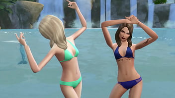 Preview 1 of Black Big Booty Girls - Lucky Photographer Has Sex With Two Hot Models - sims 4 - 3D animation