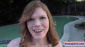 Preview 2 of Granny Orgasms Gangbang Bbc - Tgirl interviewed before she jerks off