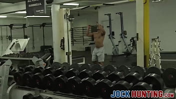Preview 2 of Bhabi Sex Devar - Gorgeous hunk slamming the gym newbie with his huge cock