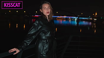 Preview 1 of Amy Eurotic Etv - Hottie with tattoo on big tits in leather coat gets fucked hard in POV till cum inside pussy