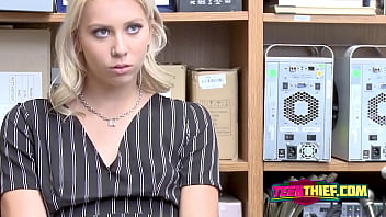 Preview 2 of Bdsm Humor - SEXY blonde thug fingered and FUCKED by hunky INVESTIGATOR