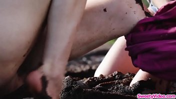 Preview 2 of How To Wear Bra Sunny Leon - Lesbian couple scissoring on the mud