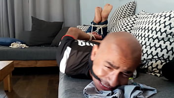 Preview 4 of One Cock For Three Teen Tongues - N.111 ALEJANDRO ATADO EN HOGTIED/ALEJANDRO TIED IN HOGTIED
