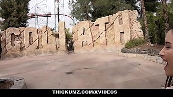 Preview 2 of Alxis Texas Mick Blu - Thickumz - Sexy Vlogger Babe Aria Lee Flashes Big Booty In Public