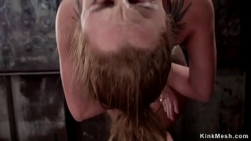 Preview 3 of Scissor Shower - Babe in bondage gets pussy toyed