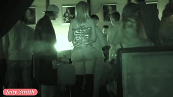 Preview 4 of Stepmother With Son Bangla - Upskirt flashing in a club by Jeny Smith. Hidden camera
