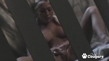Preview 2 of Andie Xnxxx - Peeping Tom Flims Starri Knight Playing With Herself On Her Porch