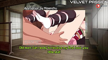 Preview 4 of Father Chick - Nezuko Kamado Babysitting - Cuckold