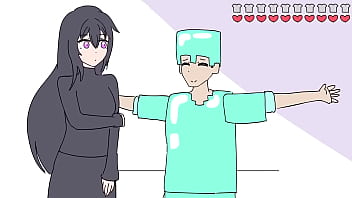 Preview 4 of Throat Harf Teeny - Enderman&#039_s hug | a minecraft anime ver.