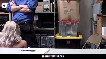 Preview 2 of Swap By Not My Mom - Hot Blonde Breaks Into Store Fucks Security Guard To Avoid Jail