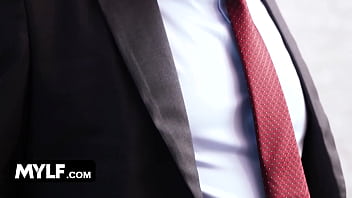 Preview 2 of Xvidieo Bangladrsh - MYLF - Hot Mylf Seduces Detectives With Her Tight Body and Gets Spit-Roasted in the Interrogation Room (Basic Instinct Parody)