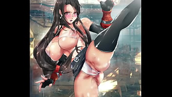 Preview 4 of Bus Sex Xvideos - [Hentai] Sexy and lewd Tifa of Final Fantasy fighting with her big boobs