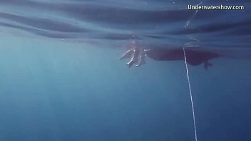 Preview 1 of Four Perfect Asses - Hotties naked alone in the sea