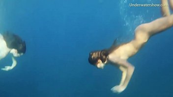 Preview 4 of Four Perfect Asses - Hotties naked alone in the sea