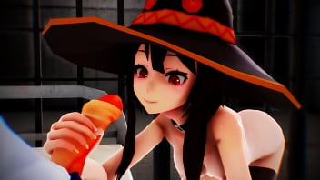Preview 1 of Nina Mercedes Outdoor - [20190707][MMD]XXX Megumin Blowjob And Sex