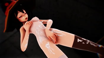 Preview 4 of Nina Mercedes Outdoor - [20190707][MMD]XXX Megumin Blowjob And Sex