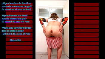 Preview 3 of Incest Webcam Real Mom - Algum homem do Brasil ousaria me bater,  eu estarei no gol do Peru - Blanca Gar
