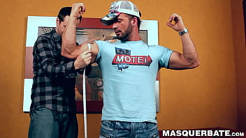 Preview 1 of Tinder Fuck - Hunky tattooed homo Manuel Deboxer masturbates solo