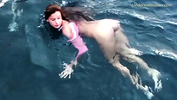 Preview 1 of Megan Sage Cheer Leader - Girls on Tenerife swimming naked