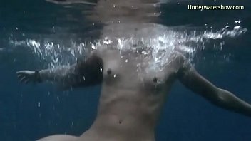 Preview 4 of Megan Sage Cheer Leader - Girls on Tenerife swimming naked