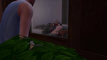 Preview 1 of Sunny Lione In Doggy - Peguei minha crush dando pro meu melhor amigo! (The Sims 4)