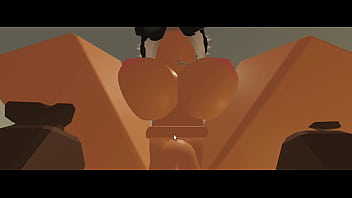 Preview 4 of Bbw Xmas Blowjob Milf - Roblox girl gets a BBC on the bed