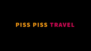Preview 1 of Wren Mikasa - PISS PISS TRAVEL - Young girl tourist peeing in the mountains Gran Canaria. Public Canarias