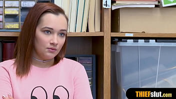 Preview 2 of Ara Mina Jay Manalo Xxx - Cute redhead Irish teen gets rough fucked by a mall cop