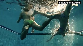 Preview 1 of Live Sex Rip Hd - Andrea and Monica hot teens in the pool
