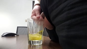 Preview 2 of Www Xxx Vdo Com S - Filling a glass with my piss
