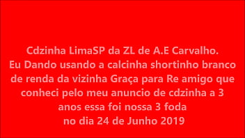 Preview 1 of Hrad Shot - Cdzinha LimaSp dando com a calcinha shortinho BC de renda da Vizinha Graca para o Re casado do Itaim 24062019
