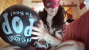 Preview 2 of Asian Oldmen Spank Teen - A huge black balloon will be used as if it were a big hard cock!