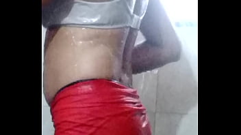 Preview 2 of Muda Asia - Desi cross dresser Aarya bathing