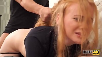 Preview 2 of Resh And Girl Sex Vidieo - Debt4k. Sexy redhead Rose Wild pays for new TV with her wet holes