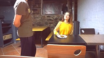 Preview 1 of Jordi Eonner - Eating CUM in the restaurant