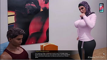 Preview 1 of Darrly Hanah - Slutty Gym Receptionist fucked by multiple men at work and on the public bus - kimmytoons