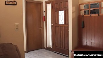 Preview 1 of Hand Job To Young Boy - Cougar Charlee Chase Shares Hard Cock WIth Amber Lynn Bach!