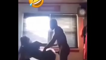 Preview 3 of Indonesia Beasiswi - African guy bangs on his girl roughly, After eating pizza