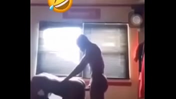 Preview 4 of Indonesia Beasiswi - African guy bangs on his girl roughly, After eating pizza