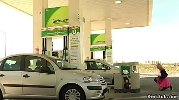 Preview 2 of 2 Moms Exchange Sons - Blonde in bondage d. at gas station