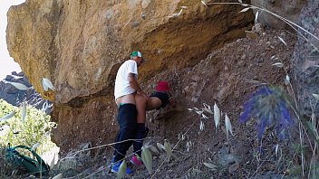 Preview 3 of Sunny Xxx Vieods - Tourists Fuck outdoor in the Mountains Canarias