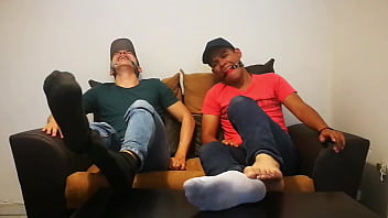 Preview 4 of Jesse Jane Bbc - N.96 ARTURO Y MARCO JUGANDO AMORDAZADOS/ARTURO AND MARCO PLAYING GAGGED