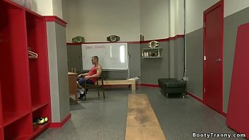 Preview 2 of Japan Touching Dick Hump Bus - Gym trainer shemale fucks colleague